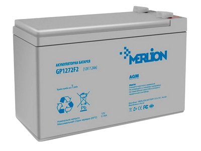 MERLION AGM GP1272F2 12 V 7,2 Ah Акумуляторна батарея 28428 фото
